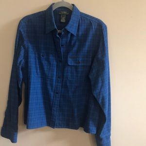 Ralph Lauren Blue and Black Plaid Flannel Shirt